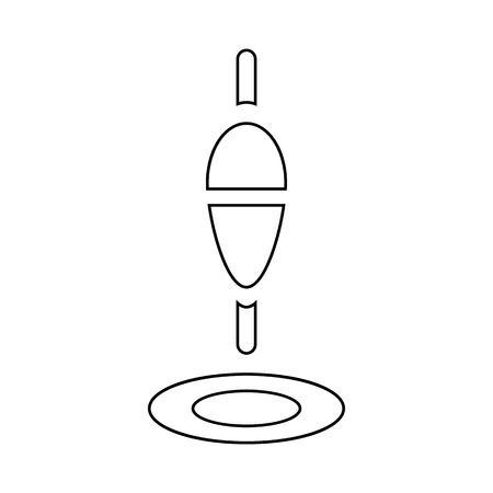 Fishing float icon in outline style isolated on white backgroundのイラスト素材