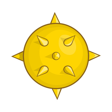 Virus icon in cartoon style on a white backgroundのイラスト素材