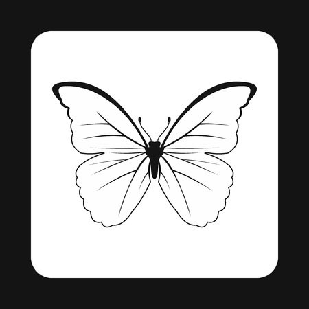 Butterfly icon in simple style isolated on white background. Fly symbolのイラスト素材