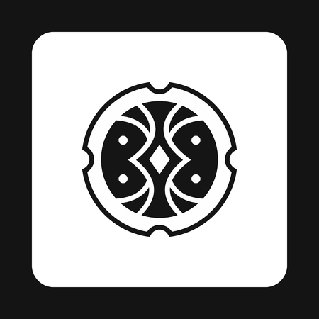 Shield for fighting icon in simple style isolated on white background. War symbolのイラスト素材