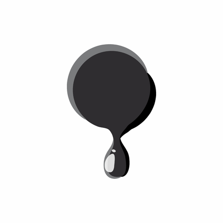 Full point punctuation mark isolated on white background. Black liquid oil full point vector illustrationのイラスト素材