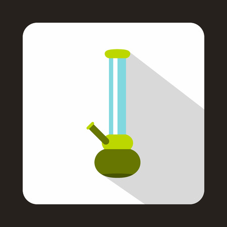 Bong for smoking icon in flat style on a white backgroundのイラスト素材