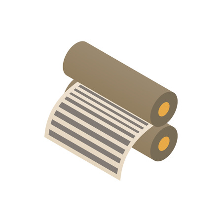 Platen for printing machines icon in cartoon style isolated on white background. Print symbolのイラスト素材