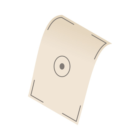 Test printed sheet icon in cartoon style isolated on white background. Print symbolのイラスト素材