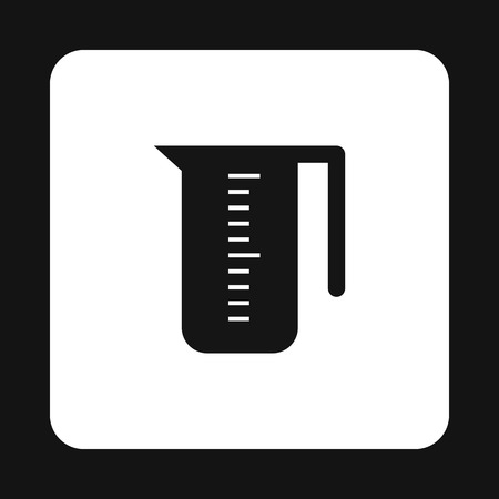 Measuring cup icon in simple style on a white backgroundのイラスト素材
