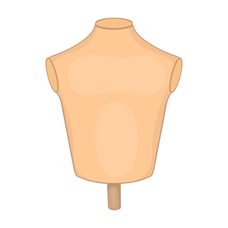 Mannequin or dressmakers dummy icon in cartoon style isolated on white backgroundのイラスト素材