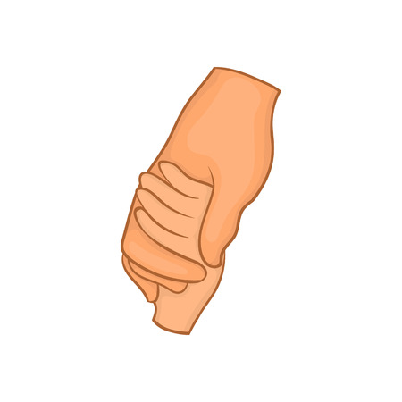 Human hands demonstrating a gesture of or solidarity, white backgroundのイラスト素材