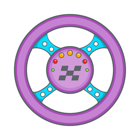 Racing rudder icon in cartoon style isolated on white background. Sport equipment symbolのイラスト素材