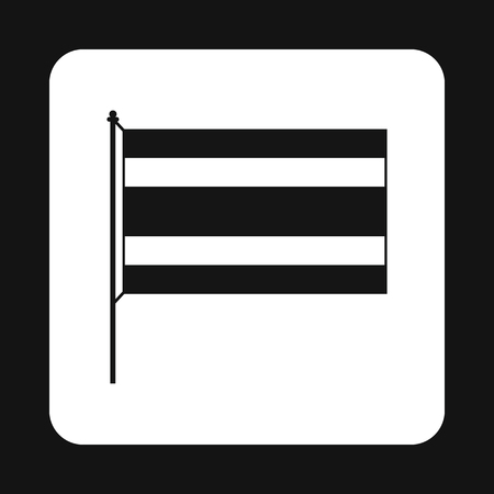 Flag of Thailand icon in simple style isolated on white background. State symbolのイラスト素材