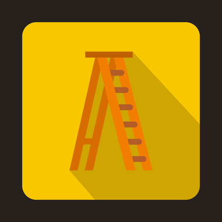 Ladder icon in flat style isolated with long shadowのイラスト素材
