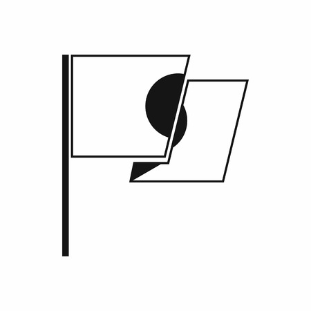 Flag of Japan icon in simple style isolated on white background. State symbolのイラスト素材