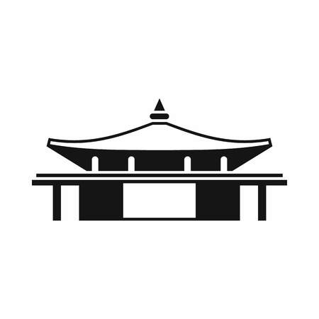 Temple icon in simple style isolated on white background. Religion symbolのイラスト素材