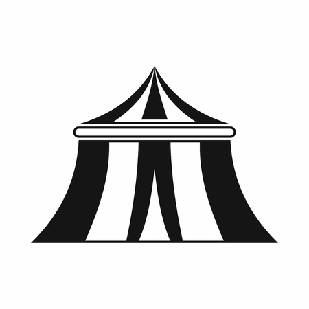 Circus tent icon in simple style isolated on white background vector illustrationのイラスト素材