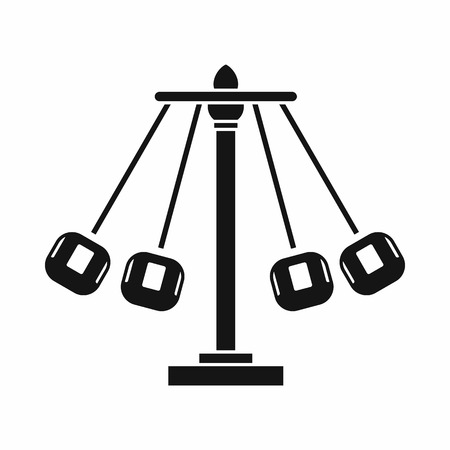 Carnival swing ride icon in simple style isolated on white background vector illustrationのイラスト素材