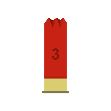 Expanding bullets icon in flat style isolated on white background. Ammunition symbol vector...