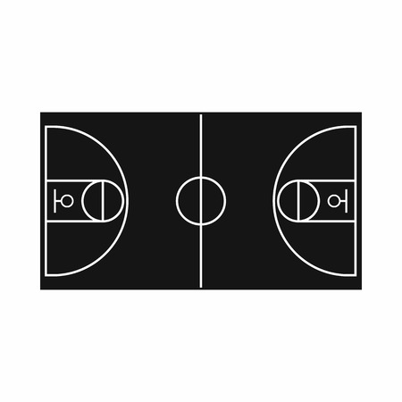 Basketball field icon in simple style on a white background vector illustrationのイラスト素材