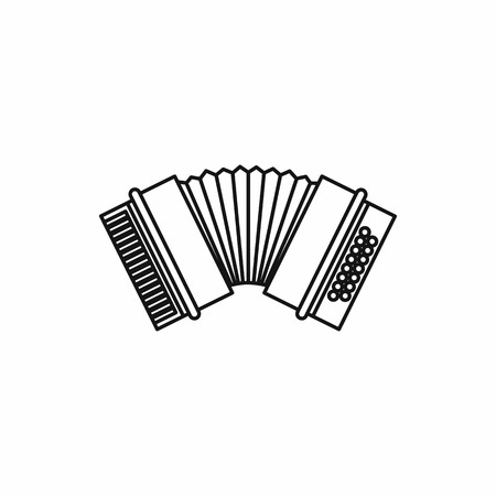 Accordion in outline style isolated on white background vector illustrationのイラスト素材
