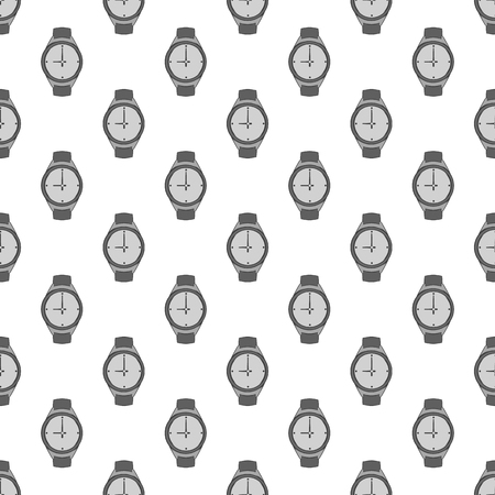 Wrist watch seamless pattern on white background. Time design vector illustrationのイラスト素材