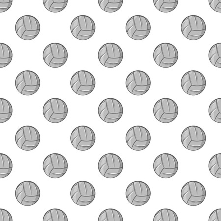 Volleyball seamless pattern on white background. Sport design vector illustrationのイラスト素材