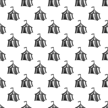 Knights tent seamless pattern on white background. Camp design vector illustrationのイラスト素材