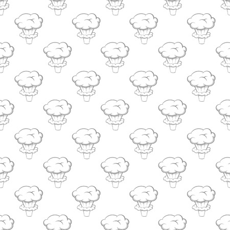 Explosion seamless pattern on white background. War design vector illustrationのイラスト素材