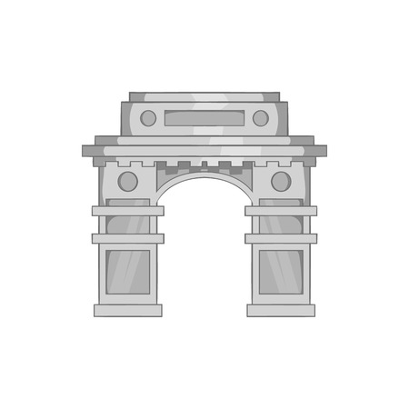 Eastern arch icon in black monochrome style isolated on white background. Construction and interiors symbol vector illustrationのイラスト素材