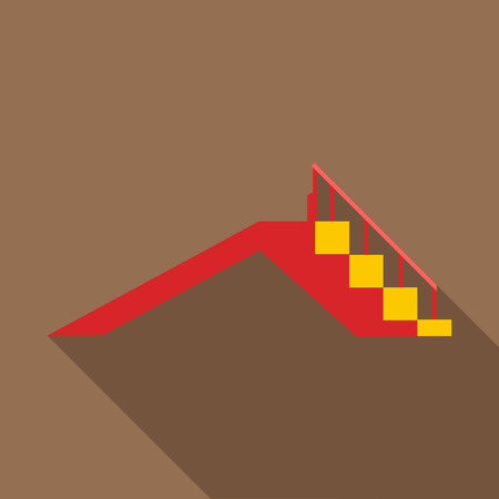 Slide playground icon in flat style isolated with long shadow vector illustrationのイラスト素材