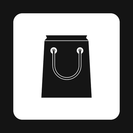 Shopping bag icon in simple style on a white background vector illustrationのイラスト素材