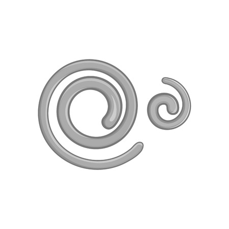 Parasitic nematode worms icon in black monochrome style on a white background vector illustrationのイラスト素材