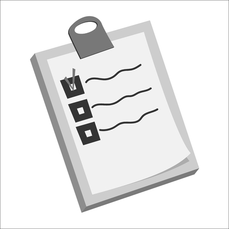 Diagnosis on paper icon in black monochrome style isolated on white background. Medical symbol vector illustrationのイラスト素材