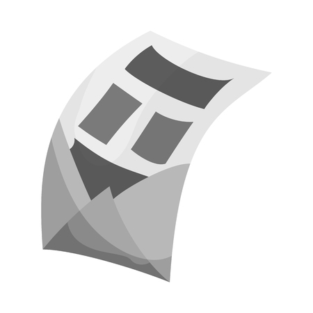 Mail advertising icon in black monochrome style isolated on white background vector illustrationのイラスト素材