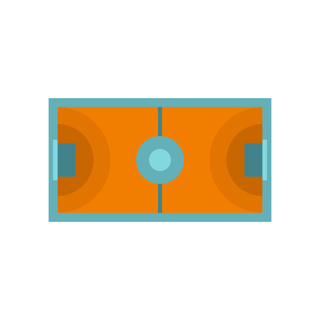 Futsal or indoor soccer field icon in flat style on a white background vector illustrationのイラスト素材
