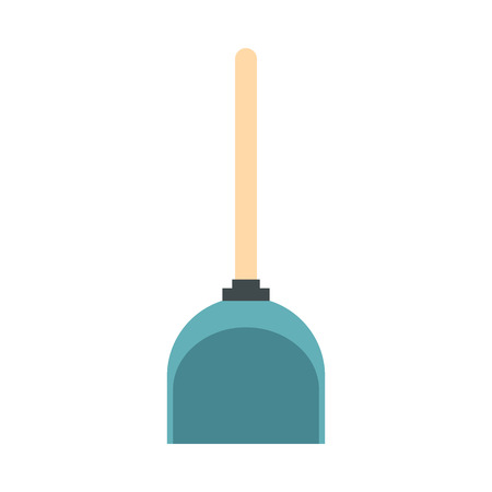 Dustpan icon in flat style isolated on white background. Cleaning symbol vector illustrationのイラスト素材