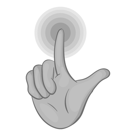 Gesture idea icon in black monochrome style isolated on white background. Gestural symbol vector illustrationのイラスト素材