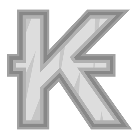 Sign of money lao kip icon in black monochrome style isolated on white background. Currency symbol vector illustrationのイラスト素材