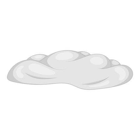 Snow icon in black monochrome style isolated on white background. Weather symbol vector illustrationのイラスト素材