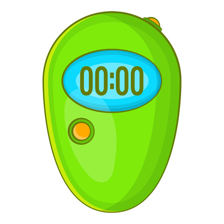 Stopwatch icon in cartoon style isolated on white background. Training and time symbol vector illustrationのイラスト素材