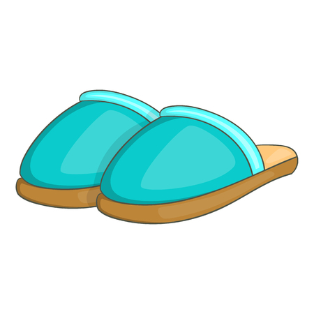 Home slippers icon in cartoon style isolated on white background. Wear symbol vector illustrationのイラスト素材