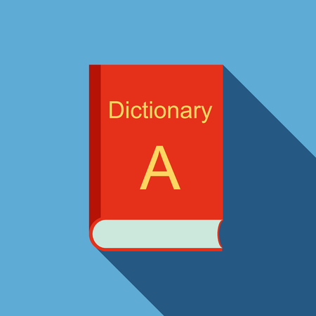 Dictionary icon in flat style isolated with long shadow vector illustrationのイラスト素材