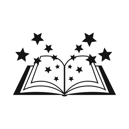 Magic book icon in simple style on a white background vector illustrationのイラスト素材
