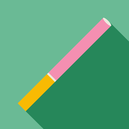 Electronic cigarette icon in flat style with long shadow. Smoking symbol vector illustrationのイラスト素材