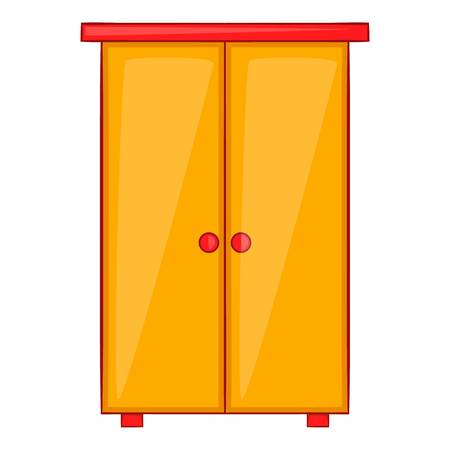Wardrobe icon in cartoon style isolated on white background vector illustrationのイラスト素材