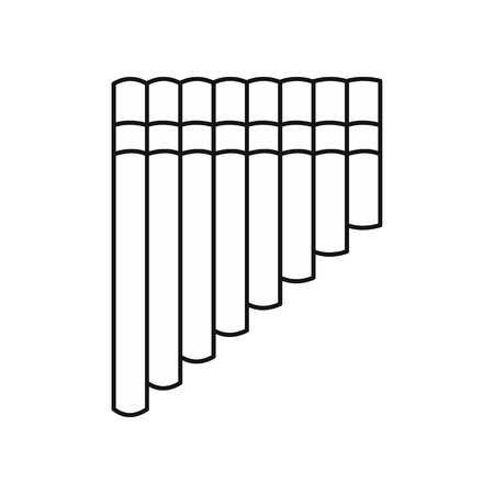Xylophone icon in outline style isolated on white background. Musical instrument symbol vector illustrationのイラスト素材
