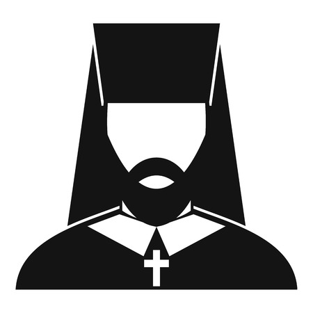 Orthodox priest icon in simple style on a white background vector illustrationのイラスト素材