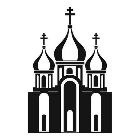 Church building icon in simple style on a white background vector illustrationのイラスト素材