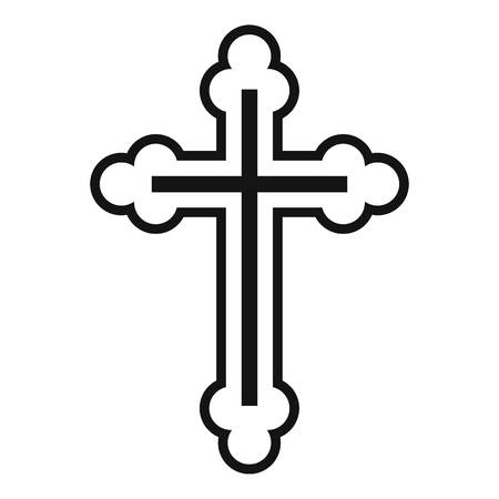 Crucifix icon in simple style on a white background vector illustrationのイラスト素材