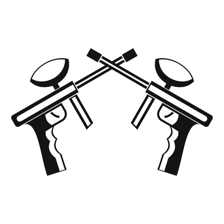Paintball guns icon in simple style on a white background vector illustrationのイラスト素材