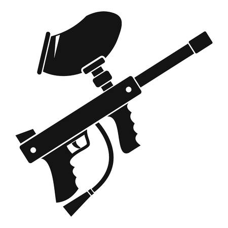 Paintball marker icon in simple style on a white background vector illustrationのイラスト素材