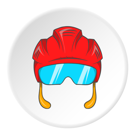 Pilot helmet icon in cartoon style isolated on white circle background. Fly symbol vector illustrationのイラスト素材