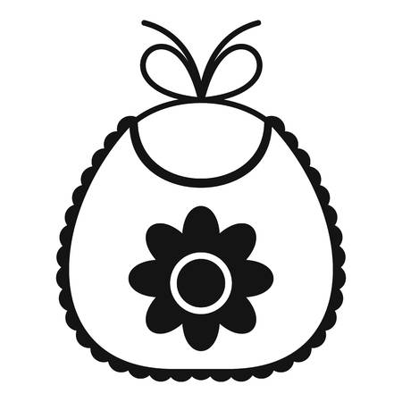 Baby bib icon in simple style on a white background vector illustrationのイラスト素材